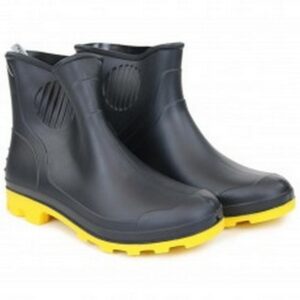 Bota Pega Forte Preta Com Amarelo Cano Curto Nº43