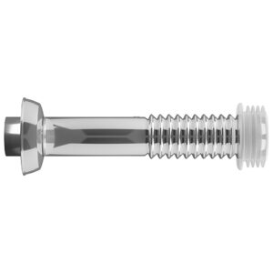 Tubo De Ligação Astra Pvc Metalizado 25cm Ajustavel  Universal Com Spud