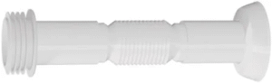Tubo De Ligação Flexivel Branco Astra c/ Spud e Canopla