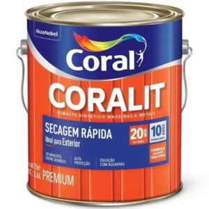 Esmalte Coralit Secagem Rapida 3 Litros Branco Brilhante
