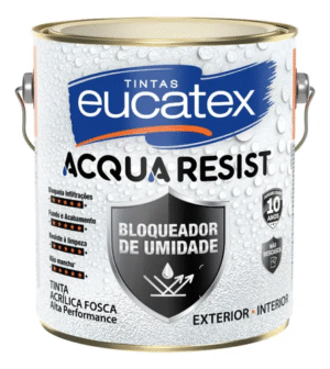 Tinta Eucatex Acqua Resist Hidrorepelente Lavável 3,6l  Branco Fosco
