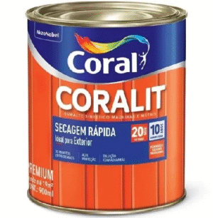Esmalte Coralit Secagem Rapida 750ml  Cinza Medio Brilhante