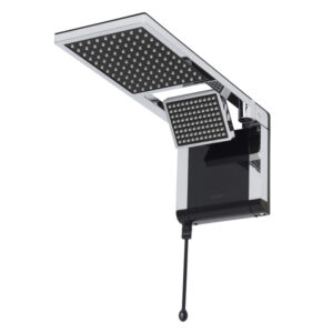 Chuveiro Eletrônico 220V 6800W Preto e Cromado Quadrado Acqua Duo Ultra Lorenzetti
