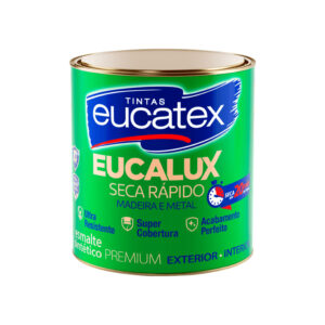Tinta Esmalte Eucatex Base Solvente Cinza Escuro Brilhante Eucalux 900 ml