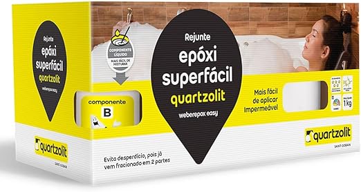 Rejunte Epoxi Super Facil Quartzolit Branco 1kilo