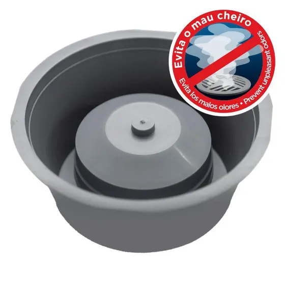 Adaptador Para Porta Grelha Evita Mau Cheiro 10Cm Astra Red/Quad