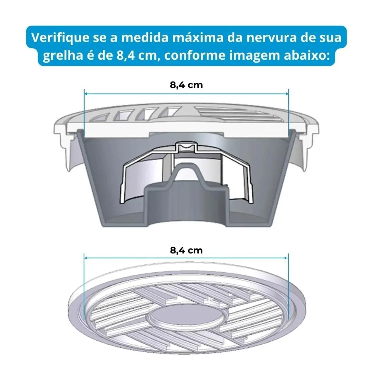 Adaptador Para Porta Grelha Evita Mau Cheiro 10Cm Astra Red/Quad - Imagem 3