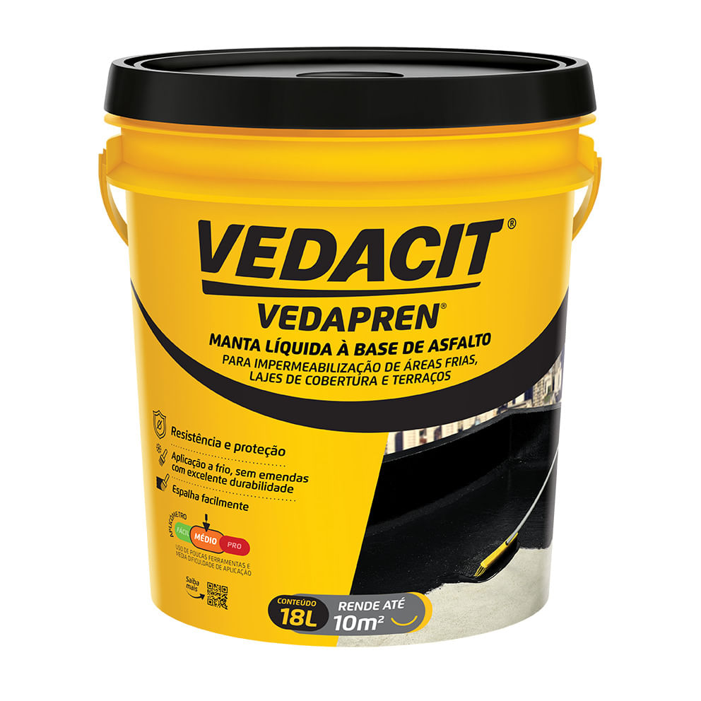 Vedacit/vedapren Laje Preto 18kg