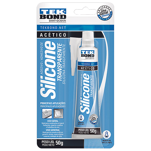 Silicone 50gr Tek Bond Transpa Blister